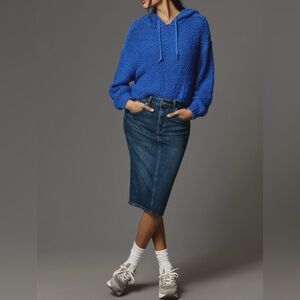 Anthropologie Pilcro Sailcloth Hooded Sweater Size XXS (Oversized) - Blue - NWOT